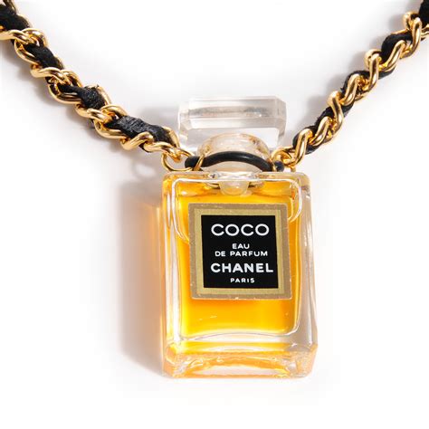 chanel necklace perfume bottle